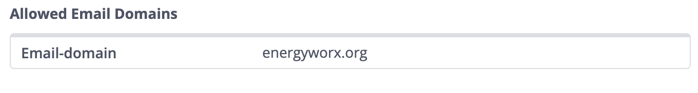 Allowed emails configuration in the Billing Account